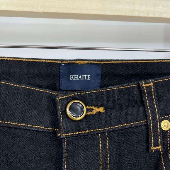KHAITE | Fiona Cropped Flare Dark Indigo Denim Jeans 29 - Picture 4 of 12